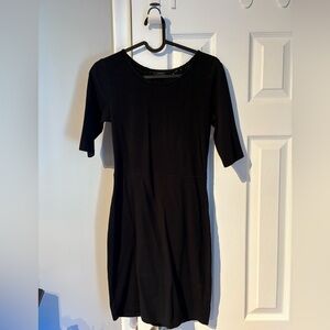 Black Dress with Lace Detail